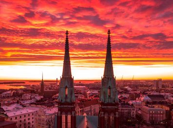 Sonnenuntergang, Helsinki